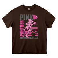 Chocolate Brown Pink Panther Heavy Core Tee - ArtMosaic