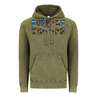 Vintage Olive armed forces day support our troops Vintage Hoodie - Artiststas