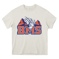 Cream blue mountain state Heavy Core Tee - ArtMosaic