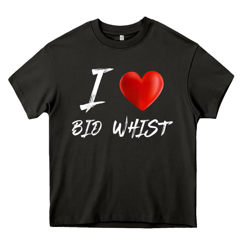 I Love Heart Bid Whist Card Game T Shirt Heavy Core Tee by ArtMosaic | Teevron