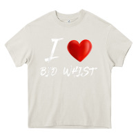 Cream i love heart bid whist card game t shirt Heavy Core Tee - ArtMosaic