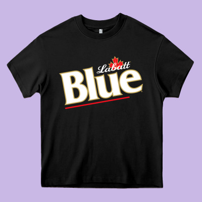 Labatt Blue Beer Heavy Core Tee Designed By Artmosaic