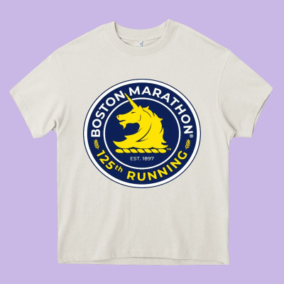 Boston Marathon Heavy Core Tee Designed By Artmosaic