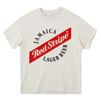 Cream jamaica red stripe lager beer Heavy Core Tee - ArtMosaic