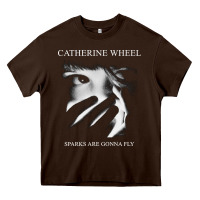 Chocolate Brown Catherine wheel, Catherine wheel art, Catherine wheel vintage, Catheri Heavy Core Tee - ArtMosaic