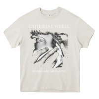 Cream Catherine wheel, Catherine wheel art, Catherine wheel vintage, Catheri Heavy Core Tee - ArtMosaic