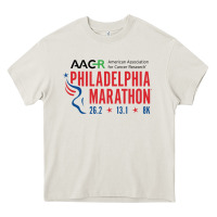 Cream PHILADELPHIA MARATHON Heavy Core Tee - ArtMosaic