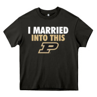 Asphalt Purdue Boilermakers Married Into This - Apparel Heavy Core Tee - ArtMosaic