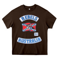 Chocolate Brown rebel MC supporter Heavy Core Tee - ArtMosaic