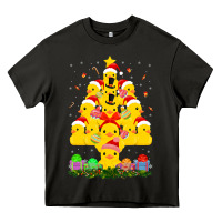 Asphalt duck rubber duck christmas tree duckie and quack christmas 123 Heavy Core Tee - ArtMosaic