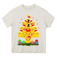 Cream duck rubber duck christmas tree duckie and quack christmas 123 Heavy Core Tee - ArtMosaic