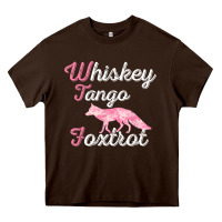 Chocolate Brown whiskey tango foxtrot military womens fun wtf quote t shirt Heavy Core Tee - ArtMosaic