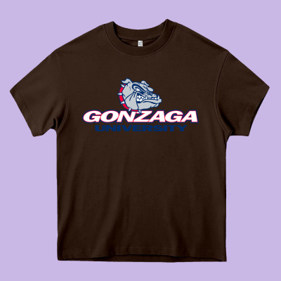 The Gonzaga Bulldogs Heavy Core Tee Designed By Artmosaic