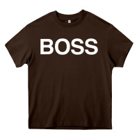 Chocolate Brown boss premium Heavy Core Tee - ArtMosaic