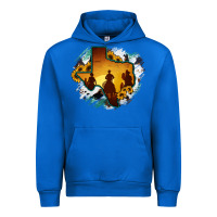 Cobalt Horsehide Texas Map Cowboys Flag Urban Hoodie - RanaPortraitStore