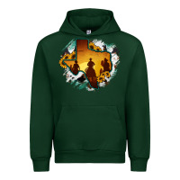 Forest Green Horsehide Texas Map Cowboys Flag Urban Hoodie - RanaPortraitStore