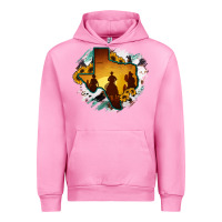 Fuchsia Pink Horsehide Texas Map Cowboys Flag Urban Hoodie - RanaPortraitStore
