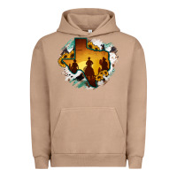 Pigment Burro Horsehide Texas Map Cowboys Flag Urban Hoodie - RanaPortraitStore