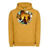 Horsehide Texas Map Cowboys Flag Urban Hoodie | Teevron