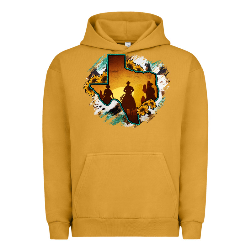 Horsehide Texas Map Cowboys Flag Urban Hoodie by RanaPortraitStore | Teevron