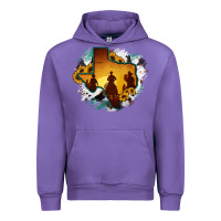 Tulip Horsehide Texas Map Cowboys Flag Urban Hoodie - RanaPortraitStore