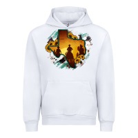 White Horsehide Texas Map Cowboys Flag Urban Hoodie - RanaPortraitStore