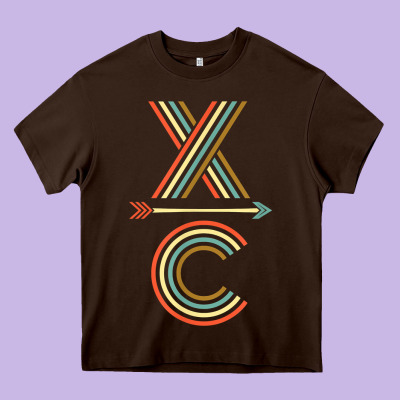 X-country Design For Cross Country Runners And Coaches Heavy Core Tee Designed By Artmosaic