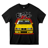 Black Yellow E36 Heavy Core Tee - ArtMosaic