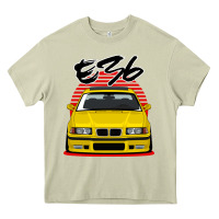 Mossy Yellow E36 Heavy Core Tee - ArtMosaic