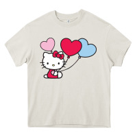 Cream kitty Heavy Core Tee - ArtMosaic