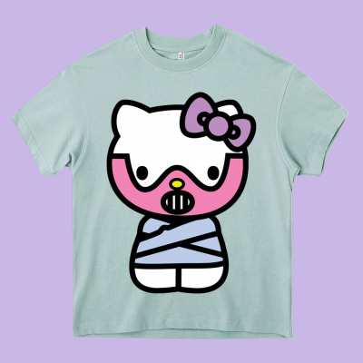 Hell Kitty Cute Devil Heavy Core Tee Designed By Artmosaic