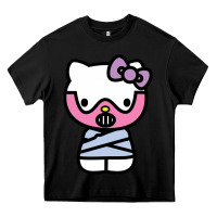 Black hell kitty cute devil Heavy Core Tee - ArtMosaic
