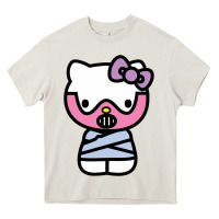 Cream hell kitty cute devil Heavy Core Tee - ArtMosaic