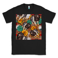 Black baby hampshire pig sunflowers seamless pattern Classic Tee - FaDigitalArtStudio