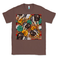 Chestnut baby hampshire pig sunflowers seamless pattern Classic Tee - FaDigitalArtStudio