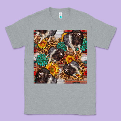 Baby Hampshire Pig Sunflowers Seamless Pattern Classic Tee Designed By Fadigitalartstudio