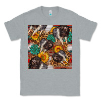 Heather Grey baby hampshire pig sunflowers seamless pattern Classic Tee - FaDigitalArtStudio