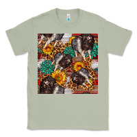 Matcha baby hampshire pig sunflowers seamless pattern Classic Tee - FaDigitalArtStudio