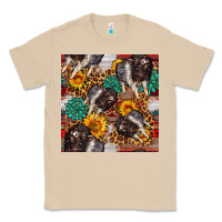Mushroom baby hampshire pig sunflowers seamless pattern Classic Tee - FaDigitalArtStudio