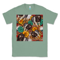 Sage baby hampshire pig sunflowers seamless pattern Classic Tee - FaDigitalArtStudio