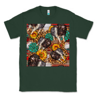 Sports Green baby hampshire pig sunflowers seamless pattern Classic Tee - FaDigitalArtStudio