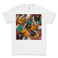 White baby hampshire pig sunflowers seamless pattern Classic Tee - FaDigitalArtStudio