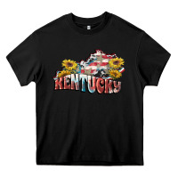 Black kentucky 4th of july Heavy Core Tee - FaDigitalArtStudio