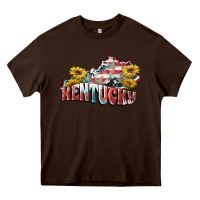Chocolate Brown kentucky 4th of july Heavy Core Tee - FaDigitalArtStudio