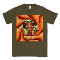 Army Green fall african girl Classic Tee - BarkalooDesign
