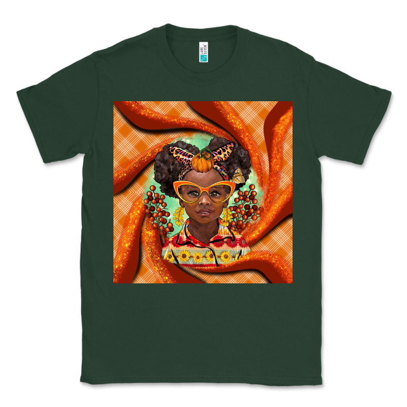 Fall African Girl Classic Tee by BarkalooDesign | Teevron