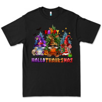 Black happy hallothanksmas Premium Tee - FaDigitalArtStudio