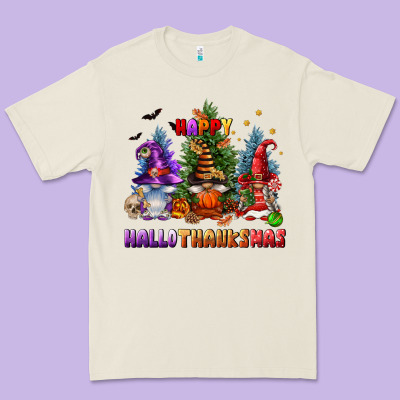 Happy Hallothanksmas Premium Tee Designed By Fadigitalartstudio