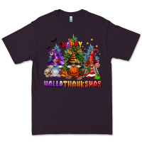 Plum happy hallothanksmas Premium Tee - FaDigitalArtStudio