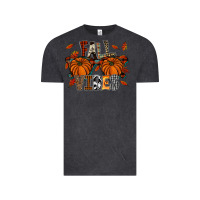Vintage Black autumn style with pumpkins Vintage Tee - CowhideDigitalArt